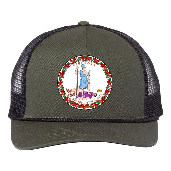 Virginia Sic Semper Tyrannis With Governor Northam Retro Rope Trucker Hat Cap