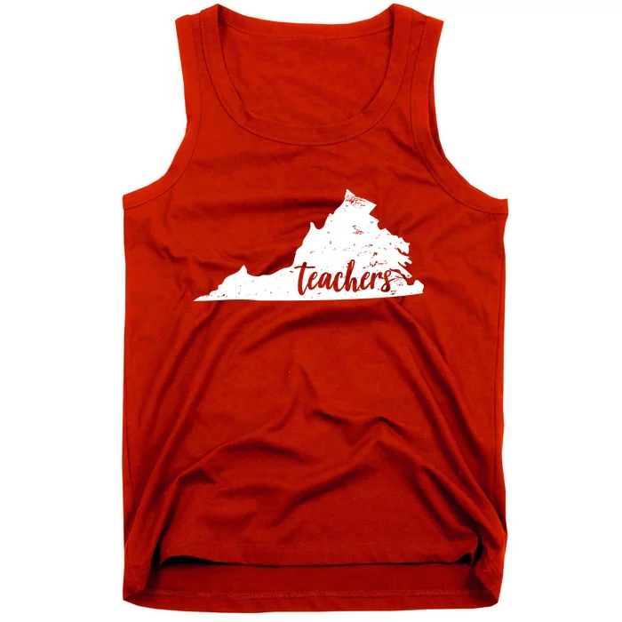 Virginia Teacher Vintage Red For Ed Tank Top