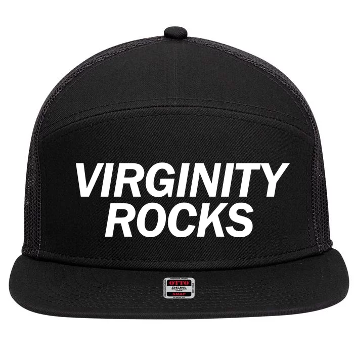 Virginity Rocks 7 Panel Mesh Trucker Snapback Hat