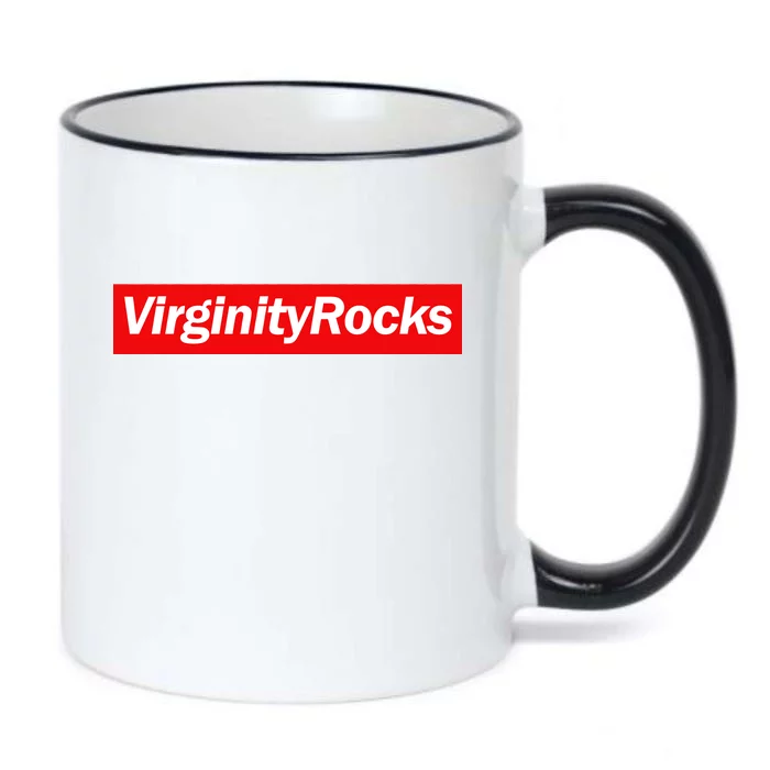 Virginity Rocks Box Logo Black Color Changing Mug