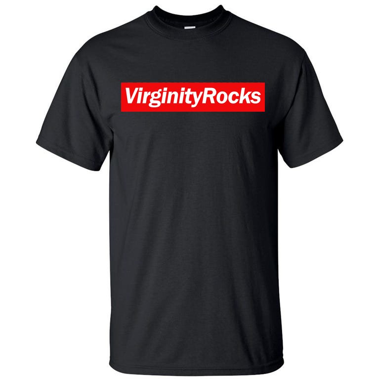 Virginity Rocks Box Logo Tall T-Shirt