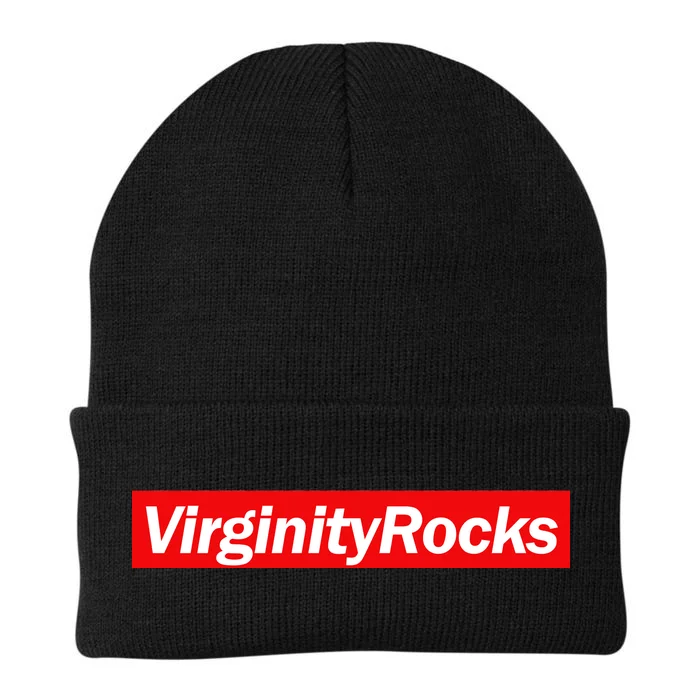 Virginity Rocks Box Logo Knit Cap Winter Beanie