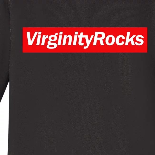 Virginity Rocks Box Logo Baby Long Sleeve Bodysuit