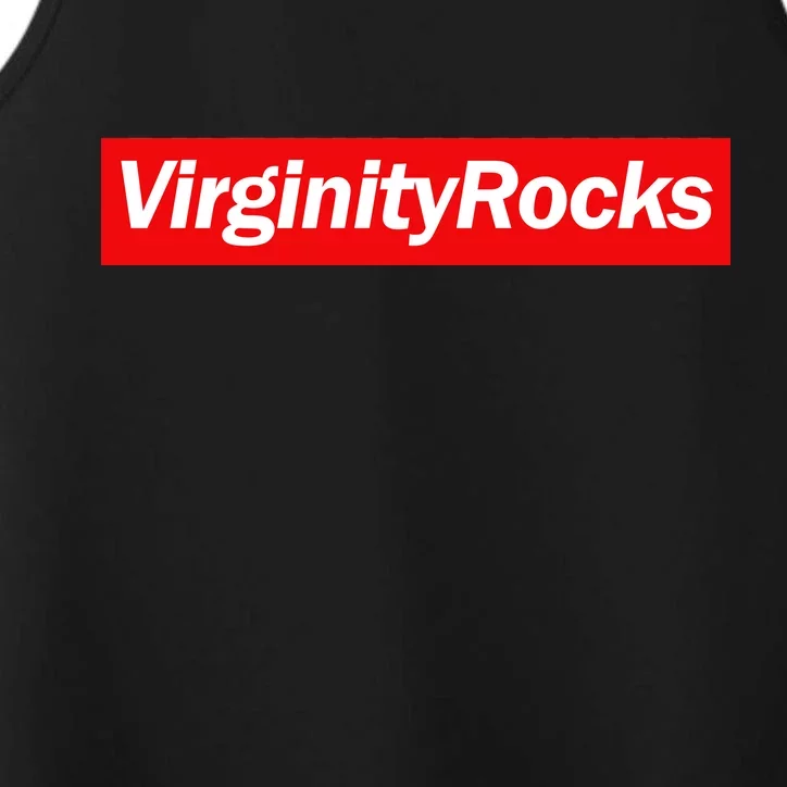 Virginity Rocks Box Logo Performance Tank