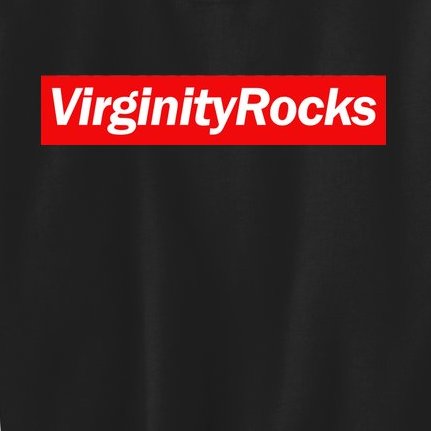 Virginity Rocks Box Logo Kids Sweatshirt