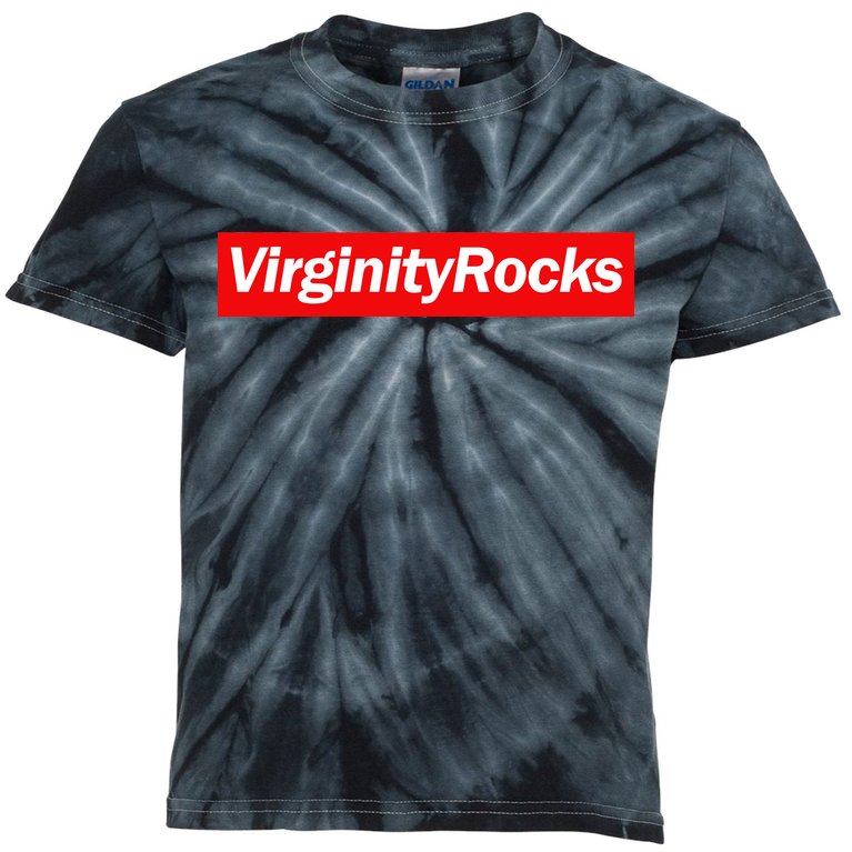 Virginity Rocks Box Logo Kids Tie-Dye T-Shirt
