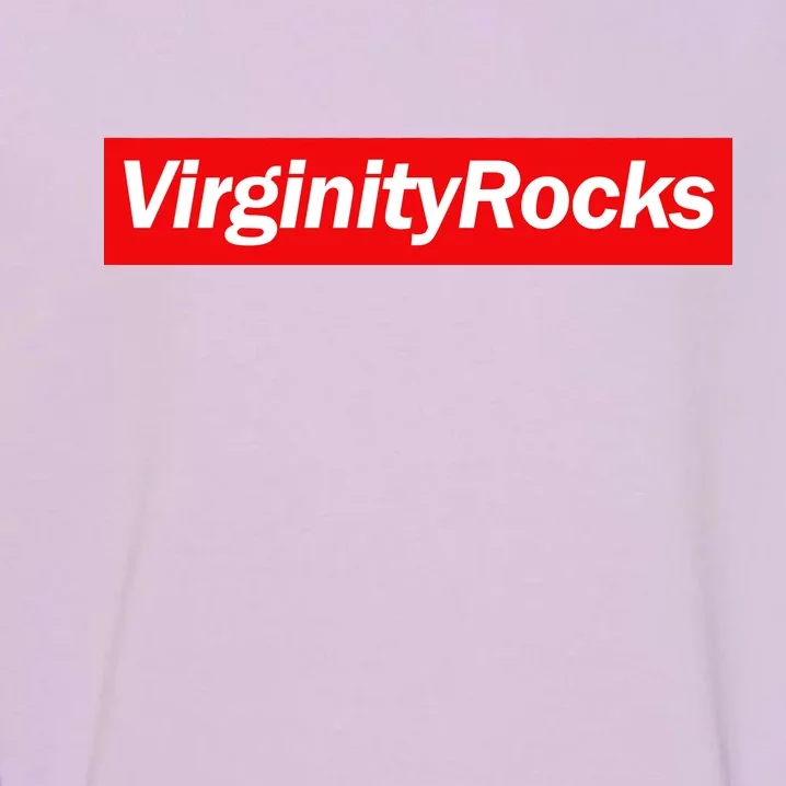 Virginity Rocks Box Logo Garment-Dyed Sweatshirt