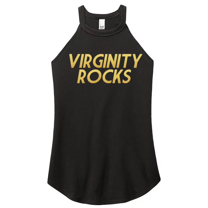 Virginity Rocks Gold Limited Edition Women’s Perfect Tri Rocker Tank