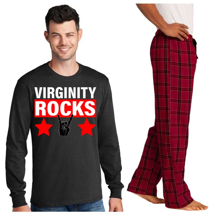 Virginity Rocks Hand Sign Long Sleeve Pajama Set