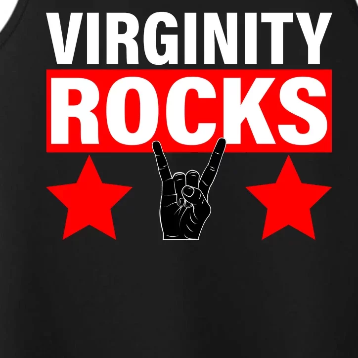 Virginity Rocks Hand Sign Performance Tank