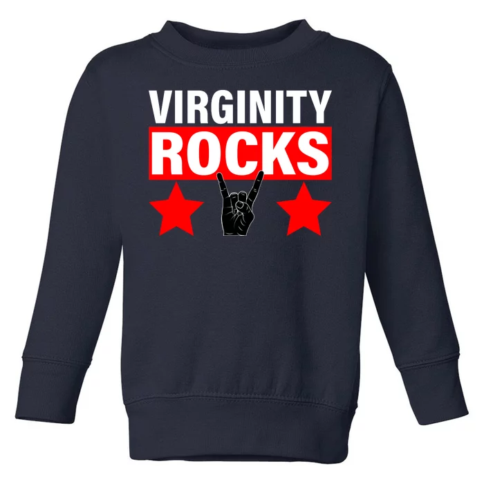 Virginity Rocks Hand Sign Toddler Sweatshirt