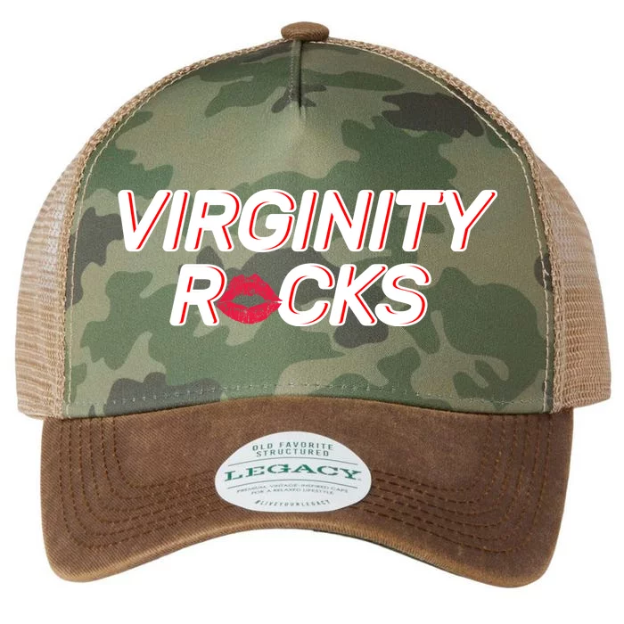 Virginity Rocks Kiss Lips Legacy Tie Dye Trucker Hat