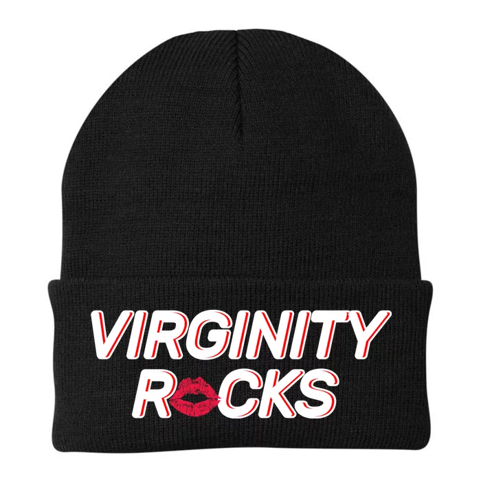 Virginity Rocks Kiss Lips Knit Cap Winter Beanie