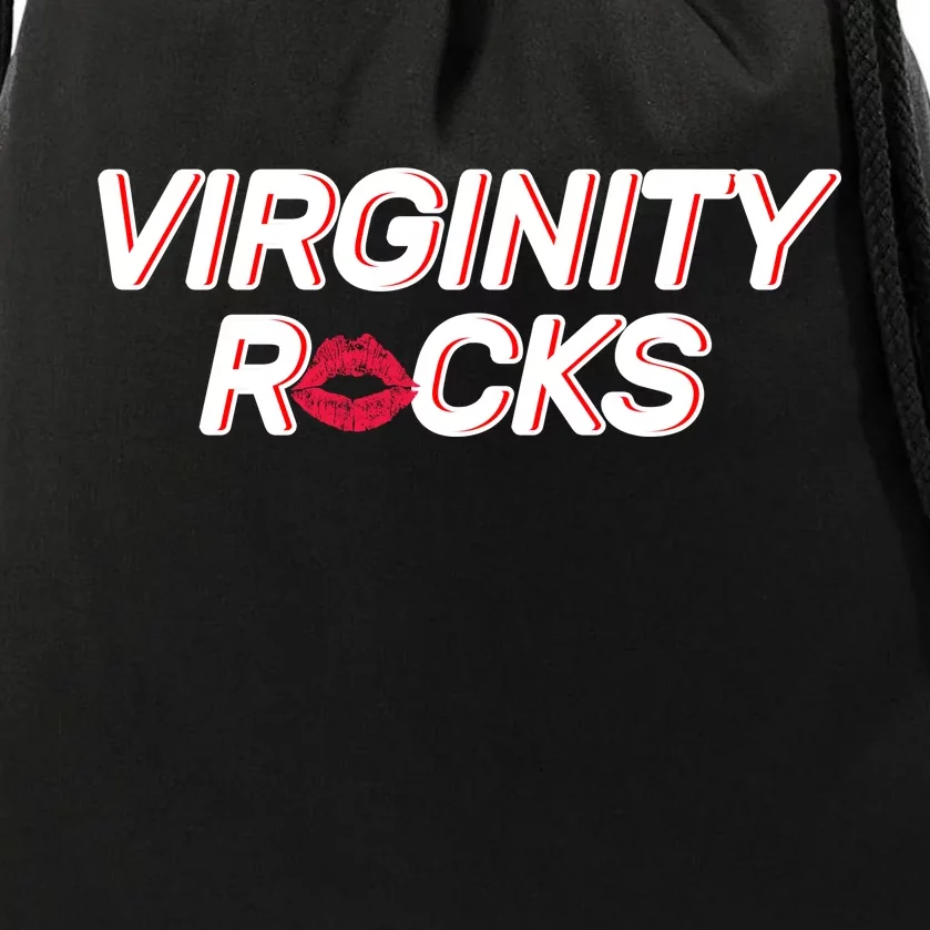 Virginity Rocks Kiss Lips Drawstring Bag