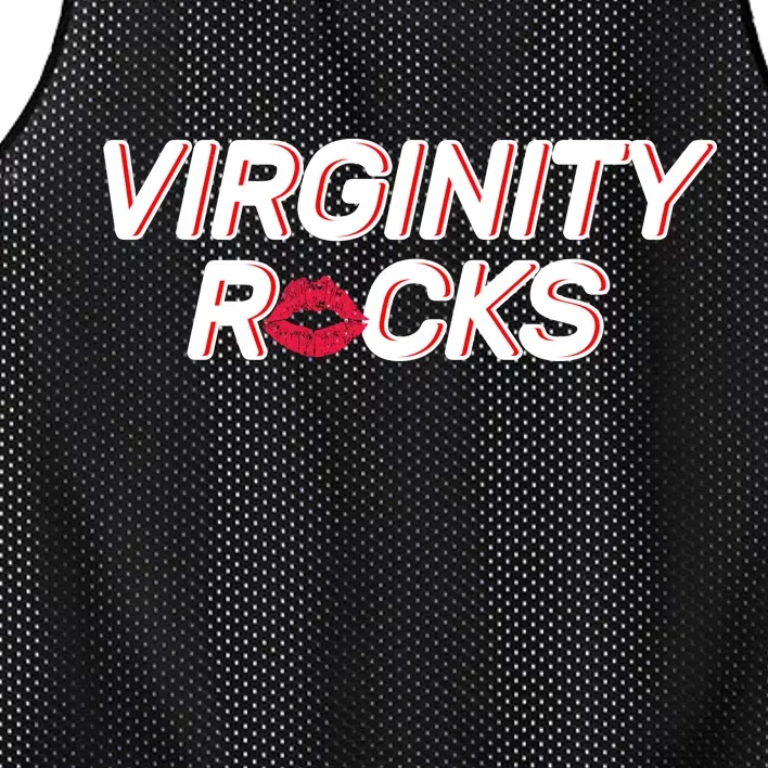 Virginity Rocks Kiss Lips Mesh Reversible Basketball Jersey Tank