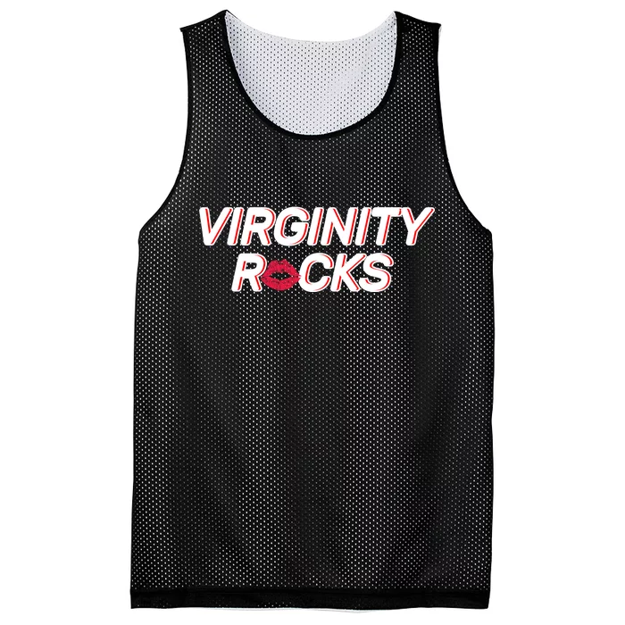 Virginity Rocks Kiss Lips Mesh Reversible Basketball Jersey Tank