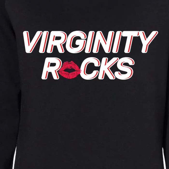 Virginity Rocks Kiss Lips Womens California Wash Sweatshirt