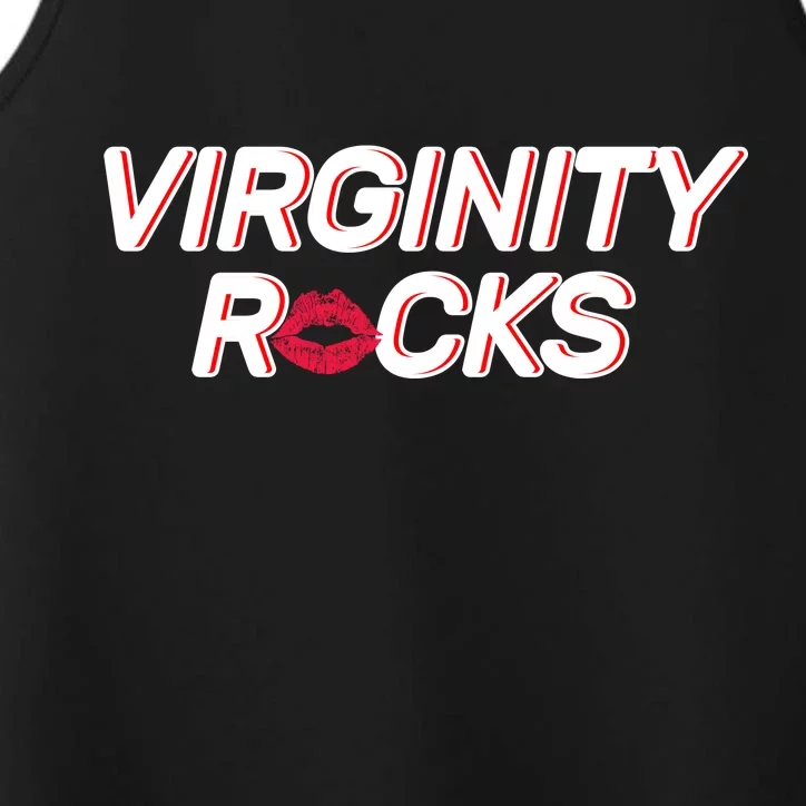 Virginity Rocks Kiss Lips Performance Tank