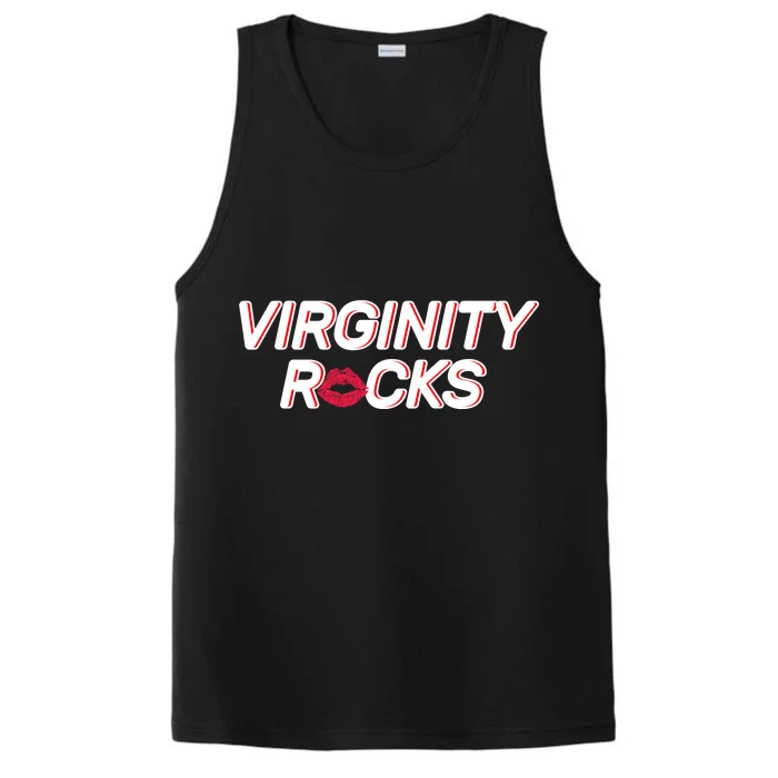 Virginity Rocks Kiss Lips Performance Tank