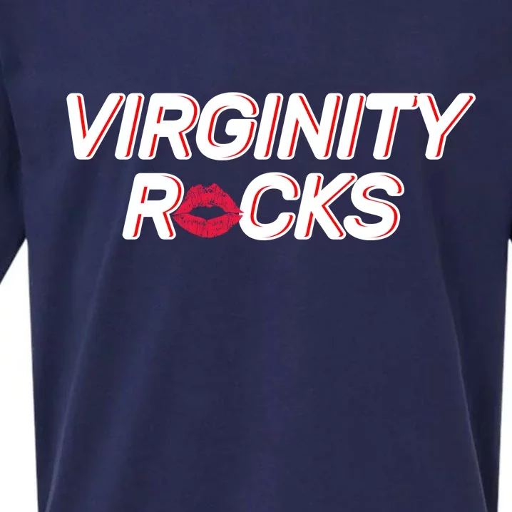 Virginity Rocks Kiss Lips Sueded Cloud Jersey T-Shirt