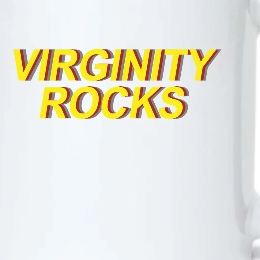 Virginity Rocks Retro Funny Black Color Changing Mug