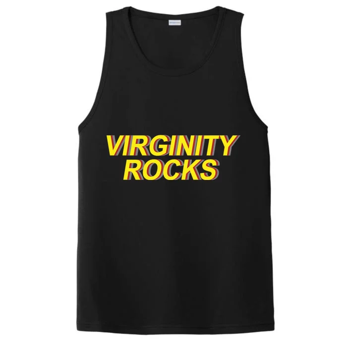 Virginity Rocks Retro Funny Performance Tank