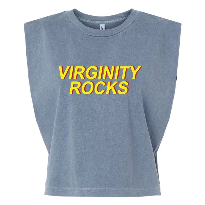 Virginity Rocks Retro Funny Garment-Dyed Women's Muscle Tee