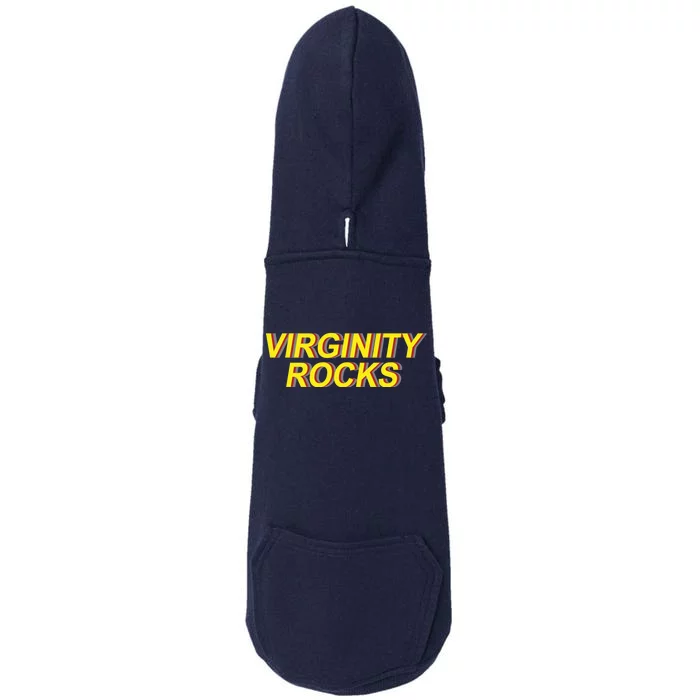 Virginity Rocks Retro Funny Doggie 3-End Fleece Hoodie