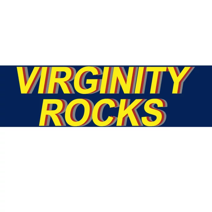 Virginity Rocks Retro Funny Bumper Sticker