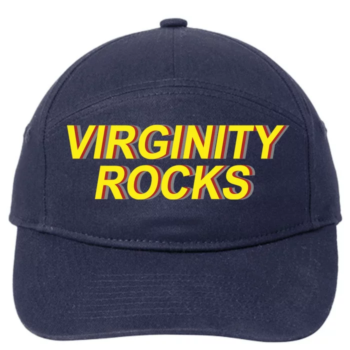 Virginity Rocks Retro Funny 7-Panel Snapback Hat