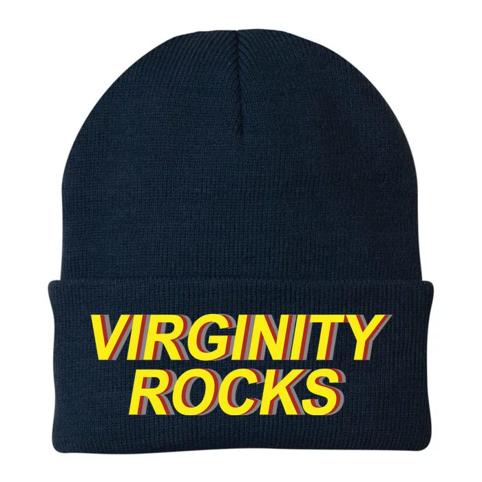 Virginity Rocks Retro Funny Knit Cap Winter Beanie