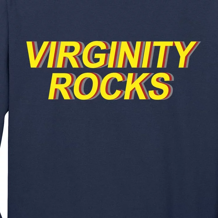 Virginity Rocks Retro Funny Tall Long Sleeve T-Shirt