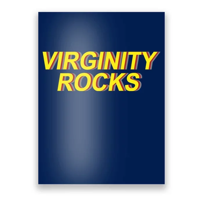 Virginity Rocks Retro Funny Poster