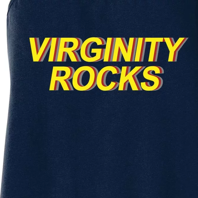 Virginity Rocks Retro Funny Women's Racerback Tank