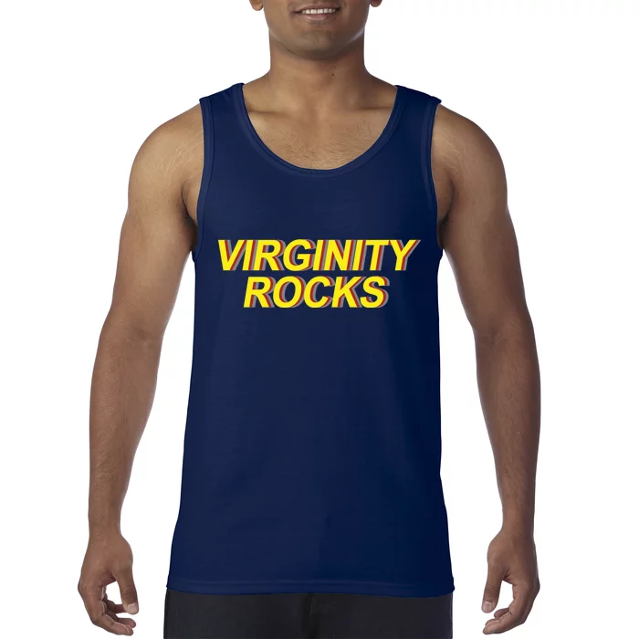 Virginity Rocks Retro Funny Tank Top