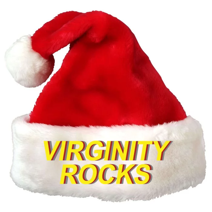 Virginity Rocks Retro Funny Premium Christmas Santa Hat