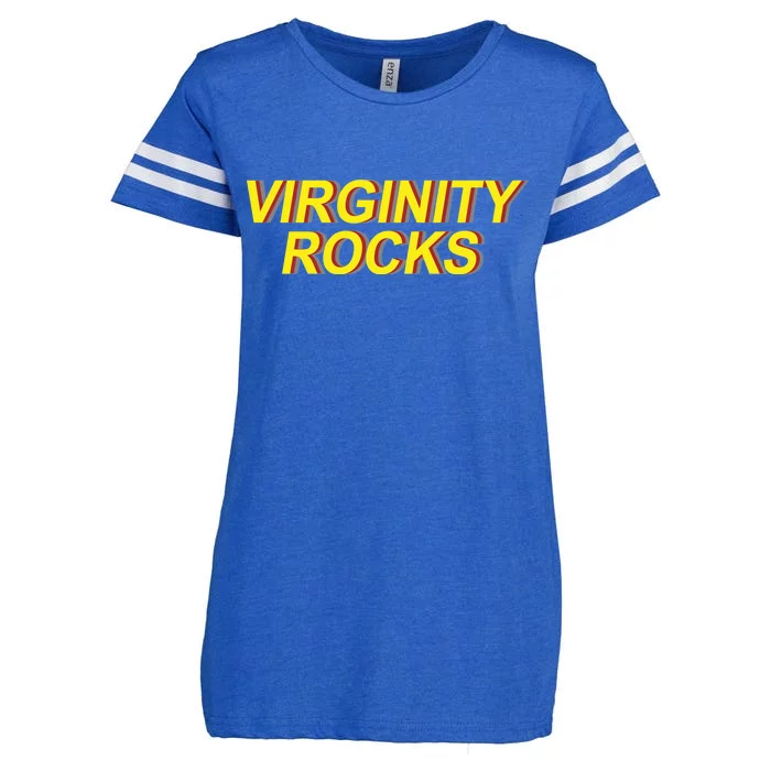 Virginity Rocks Retro Funny Enza Ladies Jersey Football T-Shirt