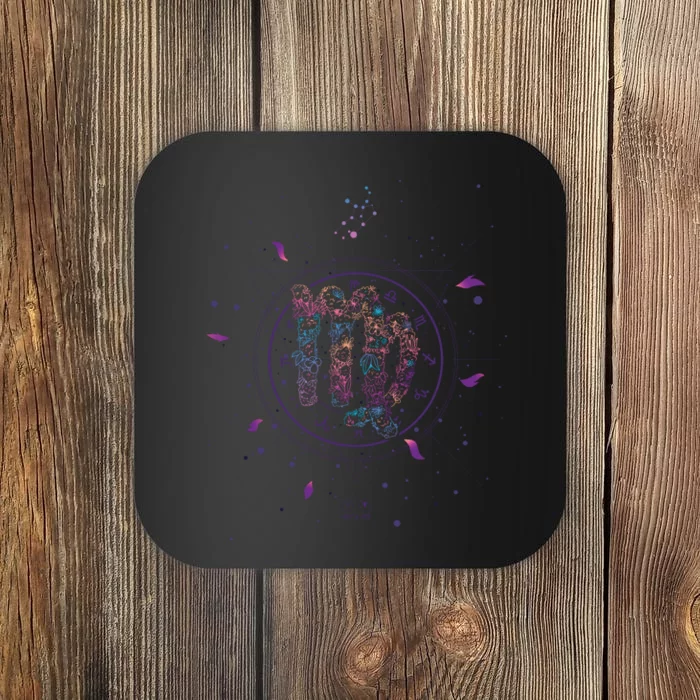 Virgo Floral Zodiac Coaster