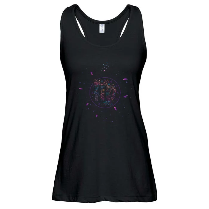 Virgo Floral Zodiac Ladies Essential Flowy Tank