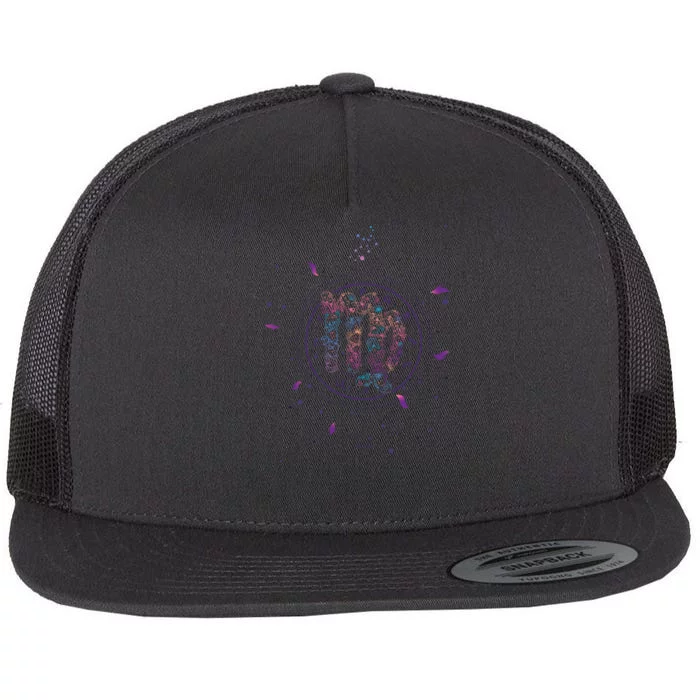 Virgo Floral Zodiac Flat Bill Trucker Hat