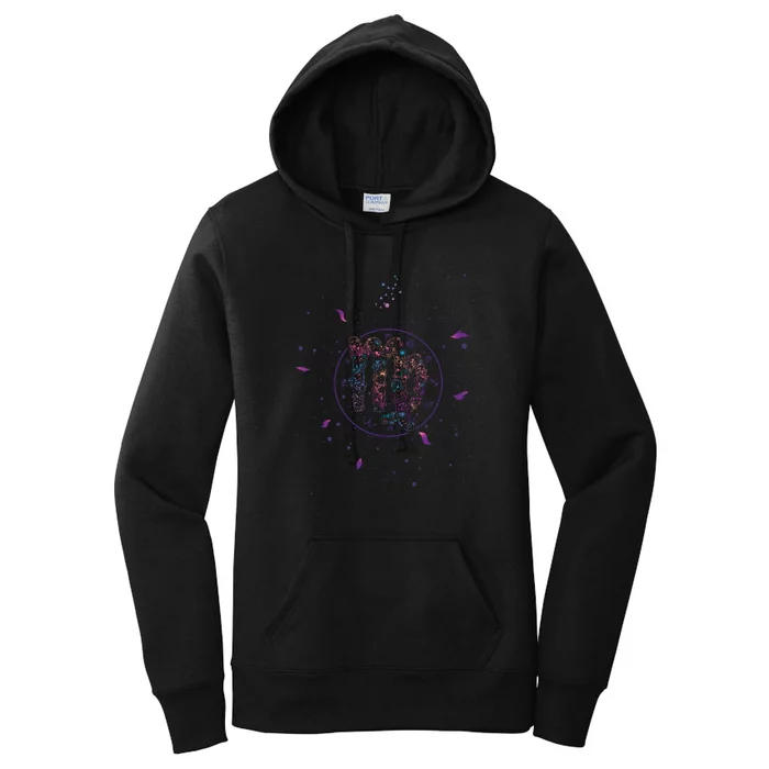 Virgo Floral Zodiac Women's Pullover Hoodie