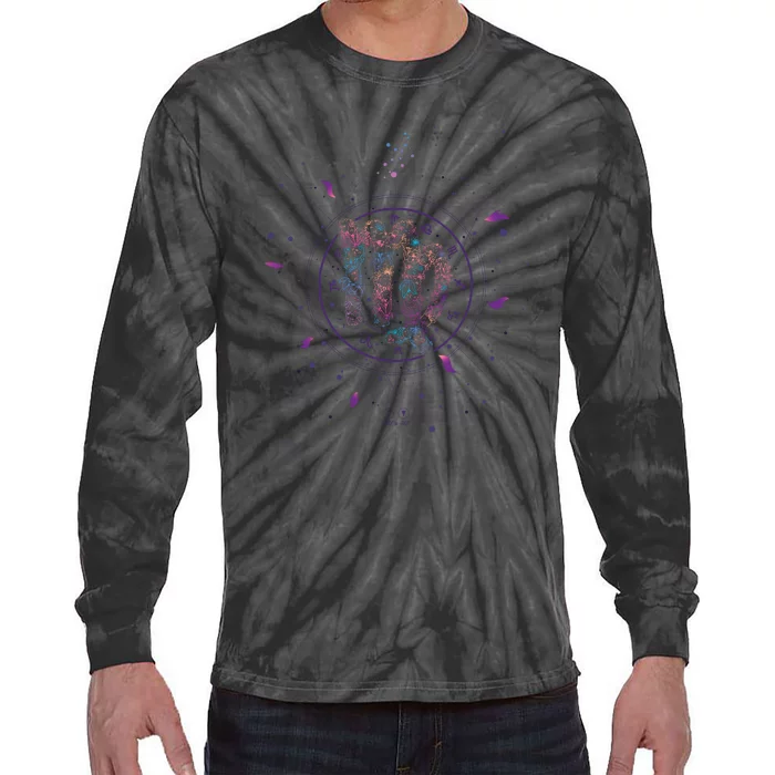 Virgo Floral Zodiac Tie-Dye Long Sleeve Shirt