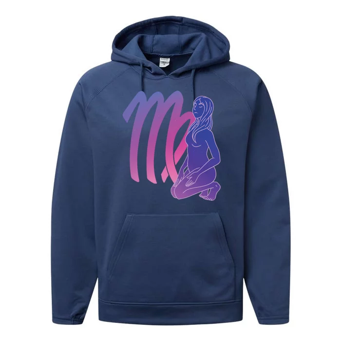 Virgo Girl Zodiac Sign Performance Fleece Hoodie