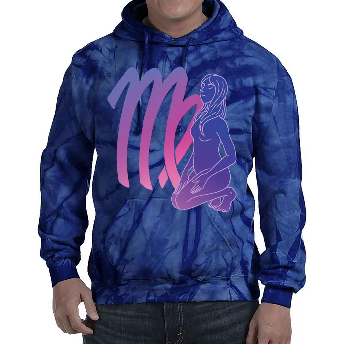 Virgo Girl Zodiac Sign Tie Dye Hoodie