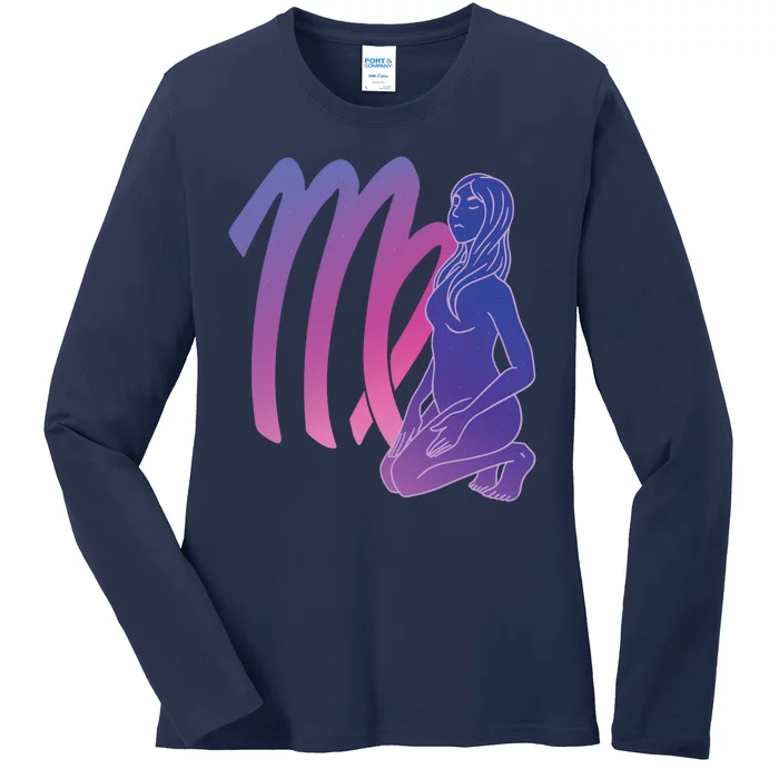 Virgo Girl Zodiac Sign Ladies Long Sleeve Shirt