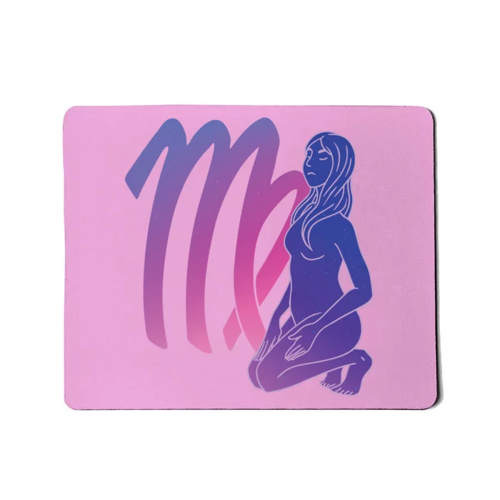 Virgo Girl Zodiac Sign Mousepad