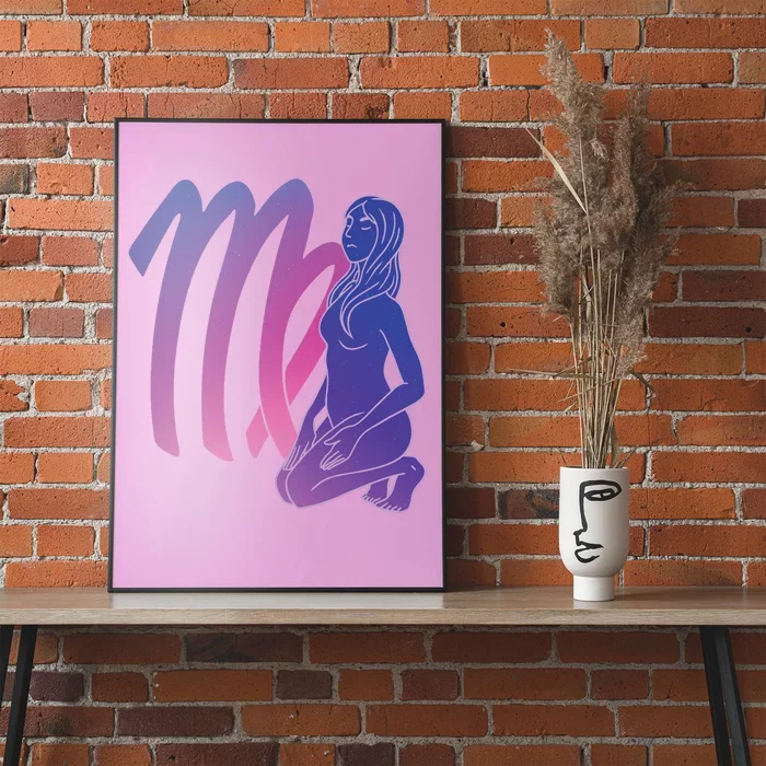 Virgo Girl Zodiac Sign Poster