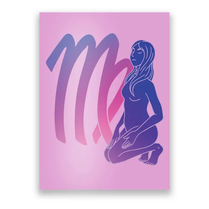 Virgo Girl Zodiac Sign Poster