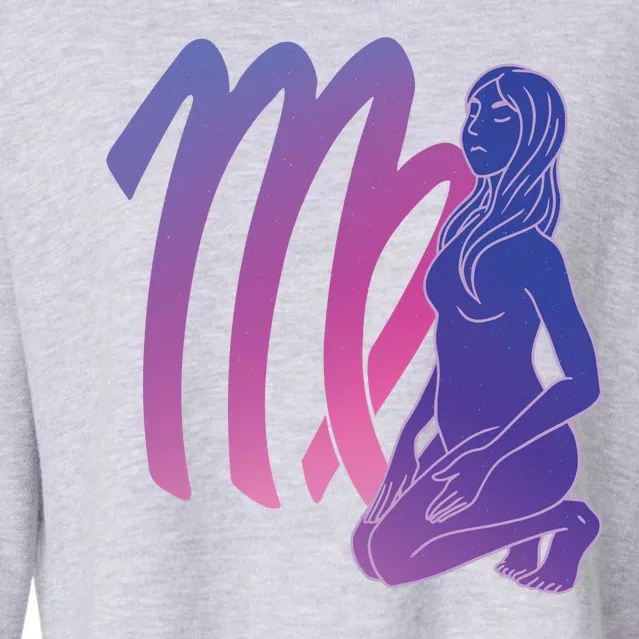 Virgo Girl Zodiac Sign Cropped Pullover Crew