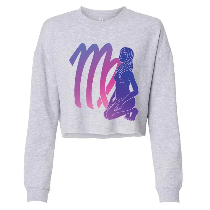 Virgo Girl Zodiac Sign Cropped Pullover Crew